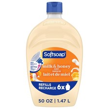 Softsoap Milk & Honey Scented, Liquid Hand Soap 50 Fl Oz (Pack of 1), Yellow 0.14 per fl oz