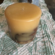LONGABERGER 2002 4 X 4 FALLING LEAVES CANDLE ORANGE SPICE FRAGRANCE