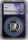 1963 Roosevelt Silver Dime 10C NGC PF 67  Trader Bea Purple Core