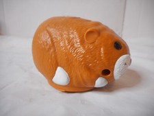 2010 Brown White Zhu Zhu Pets Burger King Toy Works Goes In Circles 3"