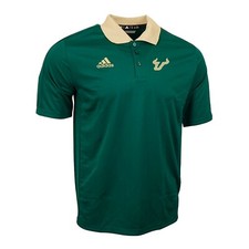 South Florida Bulls NCAA Adidas Men's Dark Green HD Coaches Polo Shirt