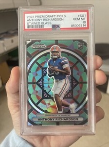 2023 Prizm Draft Anthony Richardson RC PSA 10 Stained Glass 🔥- CASE HIT - RARE