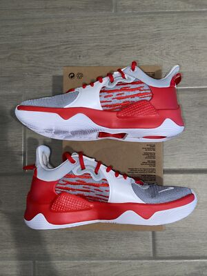 シューズ(男性用) PG5 NIKE BY YOU Nike PG 5 By You ID NBY Red/White OSU Ohio State Sz 8 Paul George