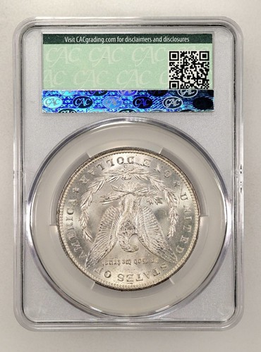 1888 O MORGAN SILVER DOLLAR $1 CAC MS61 GRADED SLABBED PREMIUM CAC 90% SILVER - Picture 2 of 2