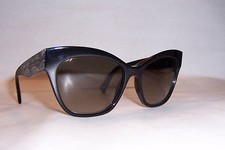 NEW ALEXANDER MCQUEEN SUNGLASSES AMQ 4261/S BLACK SILVER/BROWN OFQ-HA AUTHENTIC