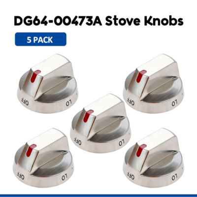 For Samsung NX58H5600SS NX58F5300SS FX710BGS Fitting 5 DG64-00347A Range Knobs