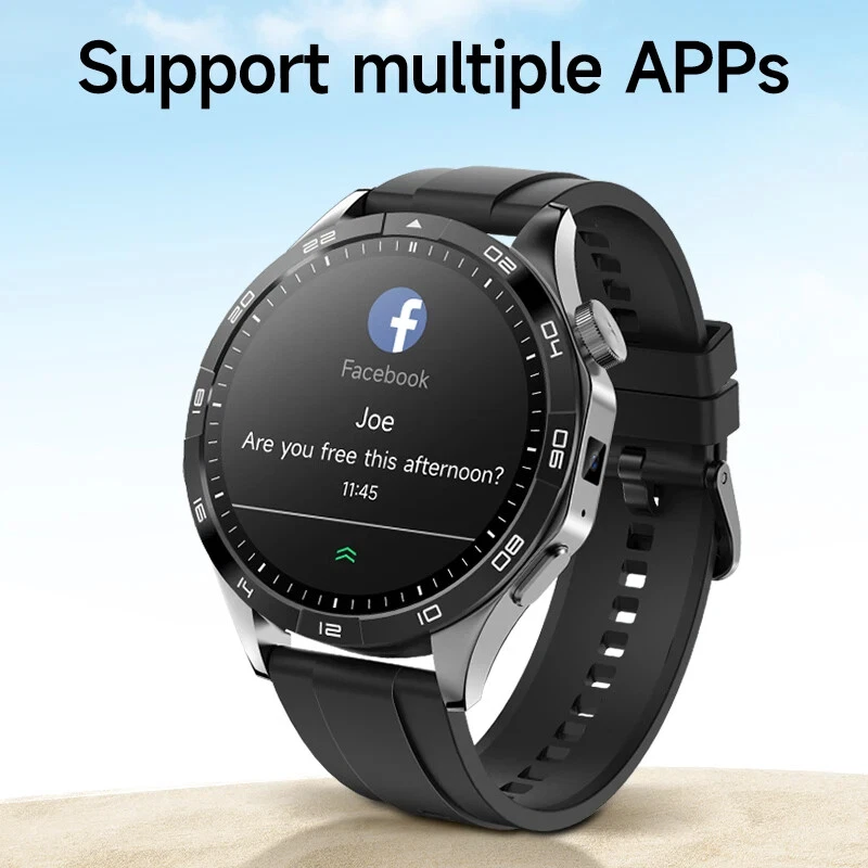 Smart Watch 4G Network SIM Card 1.43 AMOLED Camera with GPS Wifi Google Play - Image 3 of 4