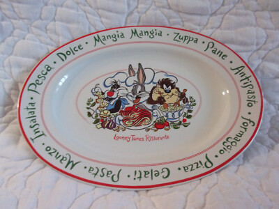 LOONEY TUNES RISTORANTE ITALIAN SERVING PLATTER DISH BUGS BUNNY