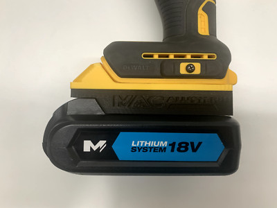 Adapter passend für Mac Allister 18V MBAP18 Typ Akku auf DeWalt XR 18V Werkzeug