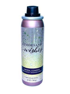 BATH BODY WORKS A THOUSAND WISHES CRYSTAL CONFETTI HAIR BODY SHIMMER  SPRAY NEW - Main Image
