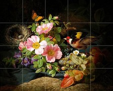 Still life with bird's nest Tile Mural Kitchen Wall Backsplash 21.25x17 Ceramic
