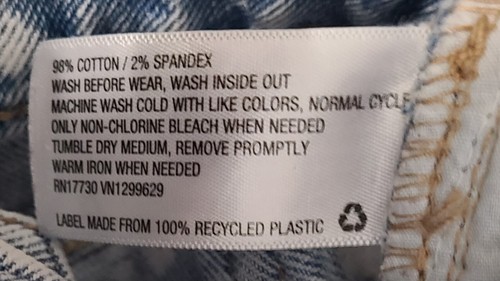 Girls size 5, vented wide leg distressed light wash jeans, art class, adjustable - Picture 12 of 13