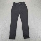 Good American Jeans Womens 2/26 Black Denim Good Waist Crop Mid Rise Stretch