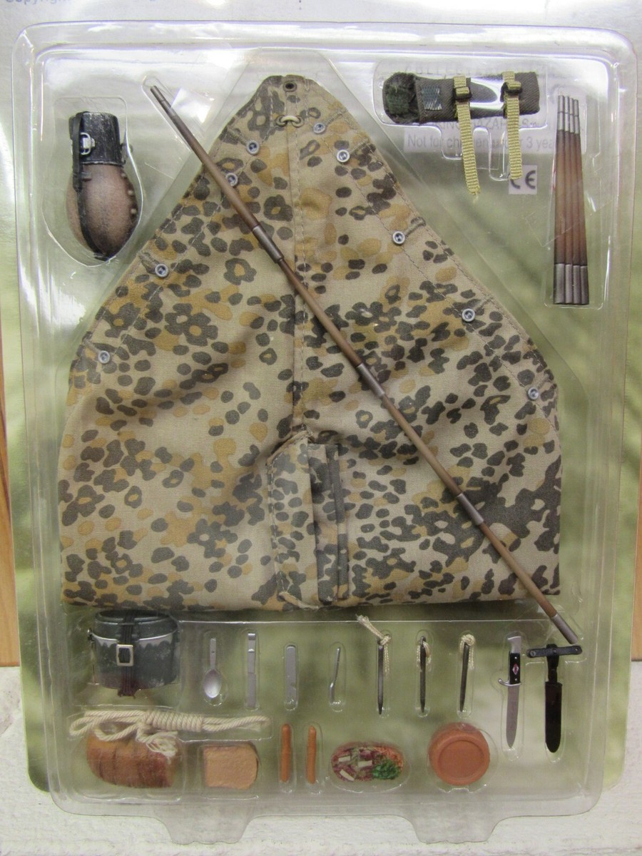 Dragon WWII German Camo Zeltbahn & Field Accessories Set Mess Kit