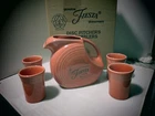 Homer Laughlin Fiesta Persimmon Beverage Set 60th Anniversary in orig box