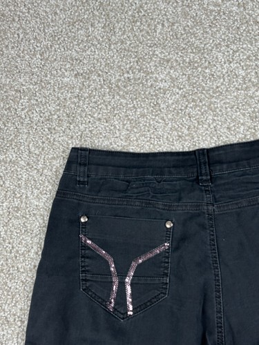 Vintage Betty Boop Shorts Adult 33 Black Embroidered Rhinestone Cartoon 90s Y2K - Imagen 11 de 12