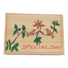 Special Day Tree Branch Birds Wood Mounted Rubber Stamp Craft Art