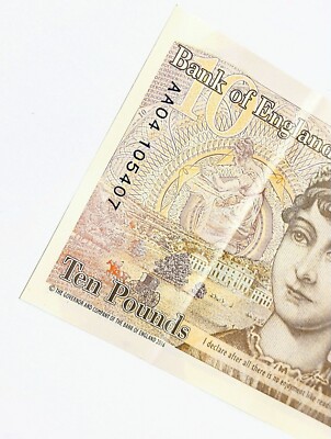 Ten Pound Note Serial Numbers AA04 105407 - £10 Plastic Polymer Ten Pound Note - Serial Number AA04 ...