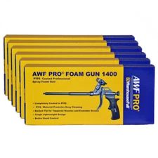 AWF PRO Spray Foam Gun, PTFE Non Stick Coated Gun, 6 Pack