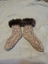 Super Fuzzy Brown Socks