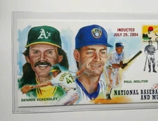 Eckersley Molitor 2004 Hall of Fame Induction Ceremony Bevil Cachet Artist