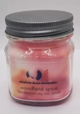 American Brand 8 oz Soy Wax Mason Jar Fresh Woody Cedarwood Scent Candle Ship