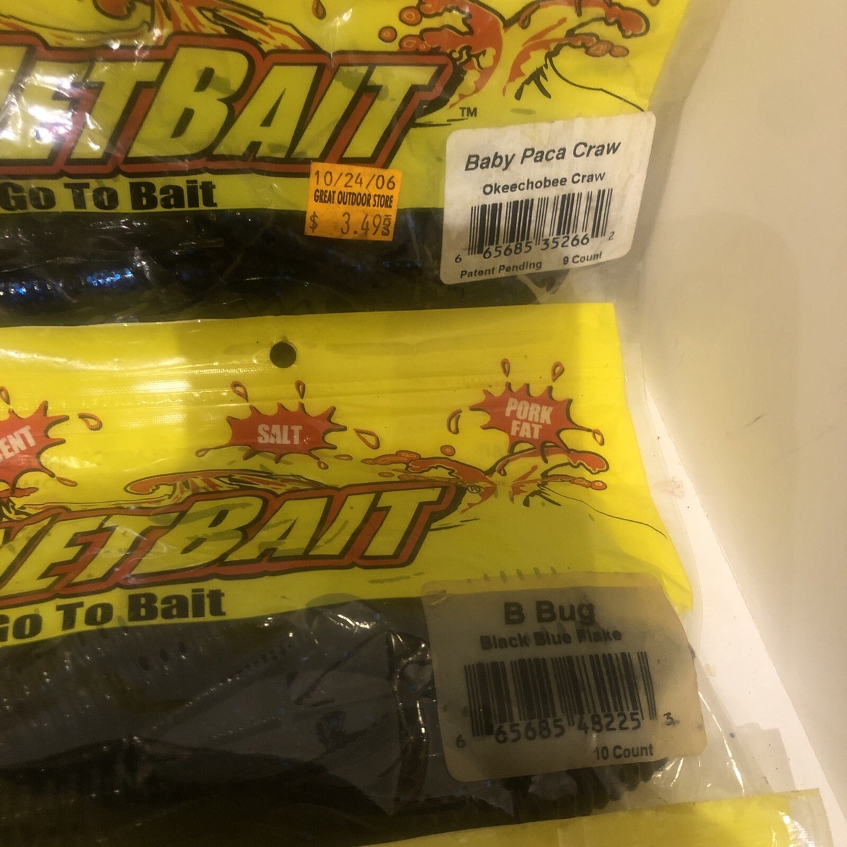 Lot De 5 Sachets D'appâts Souples NetBait Paca Craw - Pêche à L'achigan
