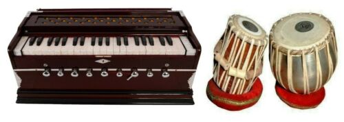 Harmonium 9 Stopper Chudidaar Bellow 42 Key & Tabla Set Combo of Laying Style - Picture 1 of 8