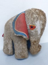 Jouet d'Animal Elefant En Peluche De Coton De Bois Fourré env. 40 x 42 cm