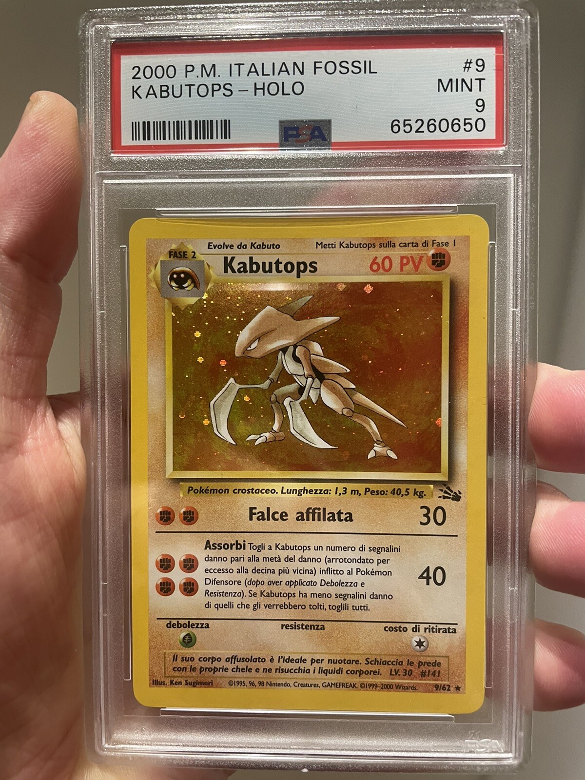 2000 POKEMON PORTUGUESE FOSSIL HITMONLEE #22 - PSA 10 GEM MINT