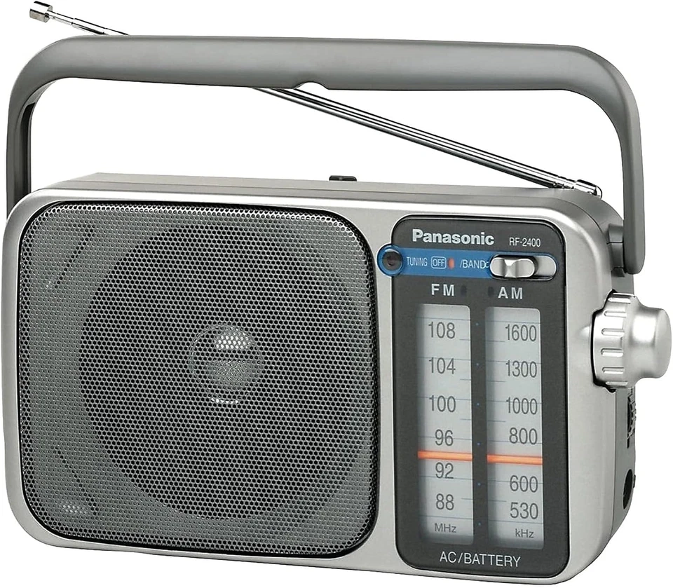 Panasonic Portable AM / FM Radio, Battery Operated Analog Radio, AC Powered, Sil - Image 3 of 4