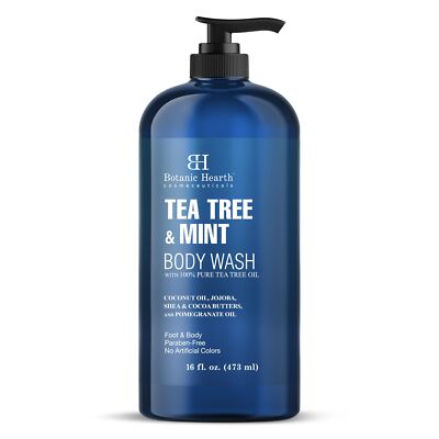 Tea Tree Oil Body Wash with Mint, 16 fl oz - Moisturizing, Soothing, Helps Co...