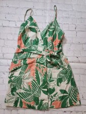 Farm Rio Faw Wrap Style Mini Dress XS Tropical Vacation Resort Cruise