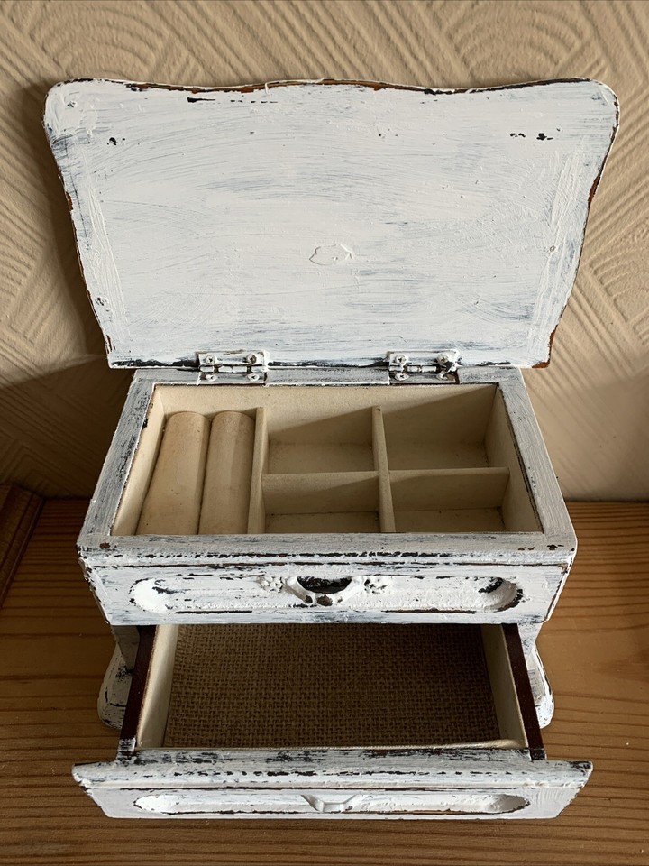 Highland Cow Decorated wooden box with compartments/ Jewellery Gift