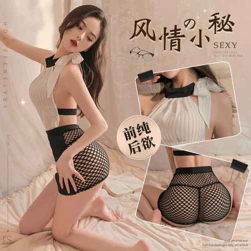 Lingerie Sexy Teacher Office Lady Uniform Club Secretary Cosplay Costumes Dress - Picture 3 of 24