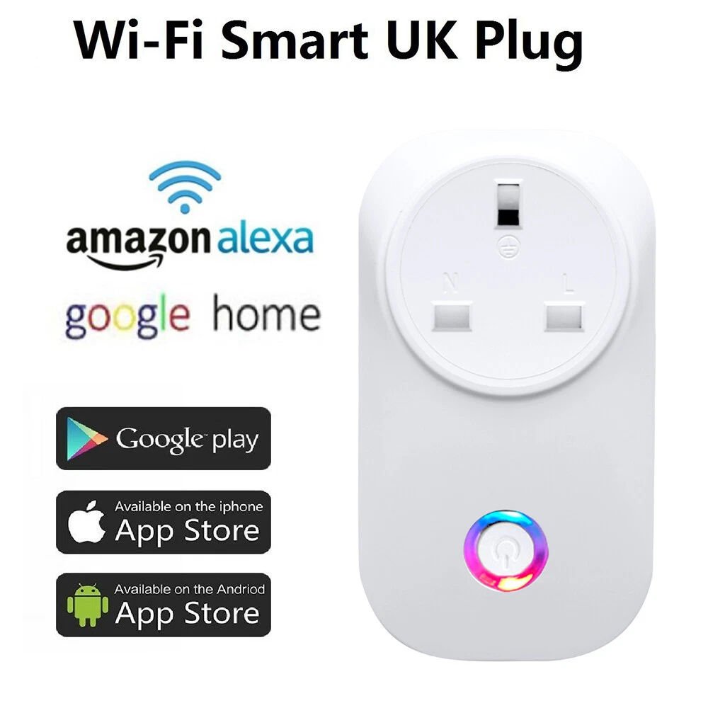 Smart Plug WiFi Outlet Work with Alexa Google Home IFTTT Energy Saving Socket UK