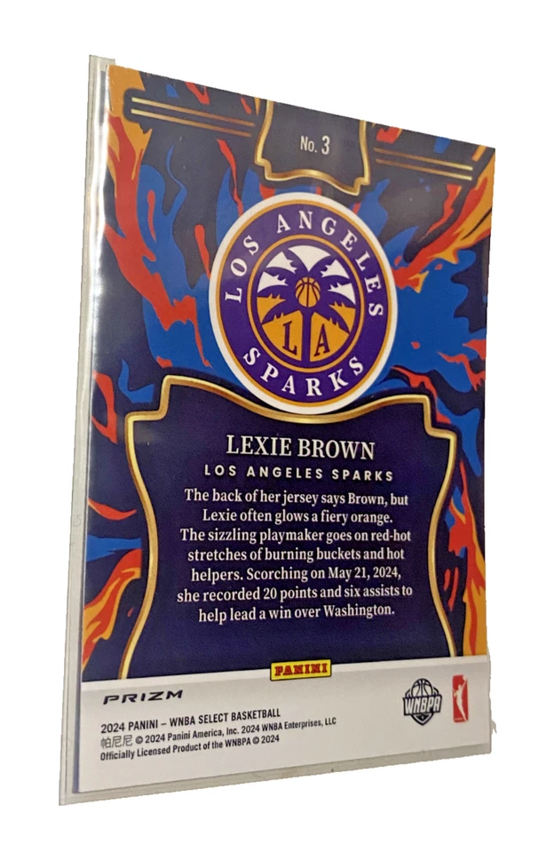 Lexie Brown 2024 Panini Select WNBA En Fuego Shimmer #3 Los Angeles Sparks - Image 2 of 2