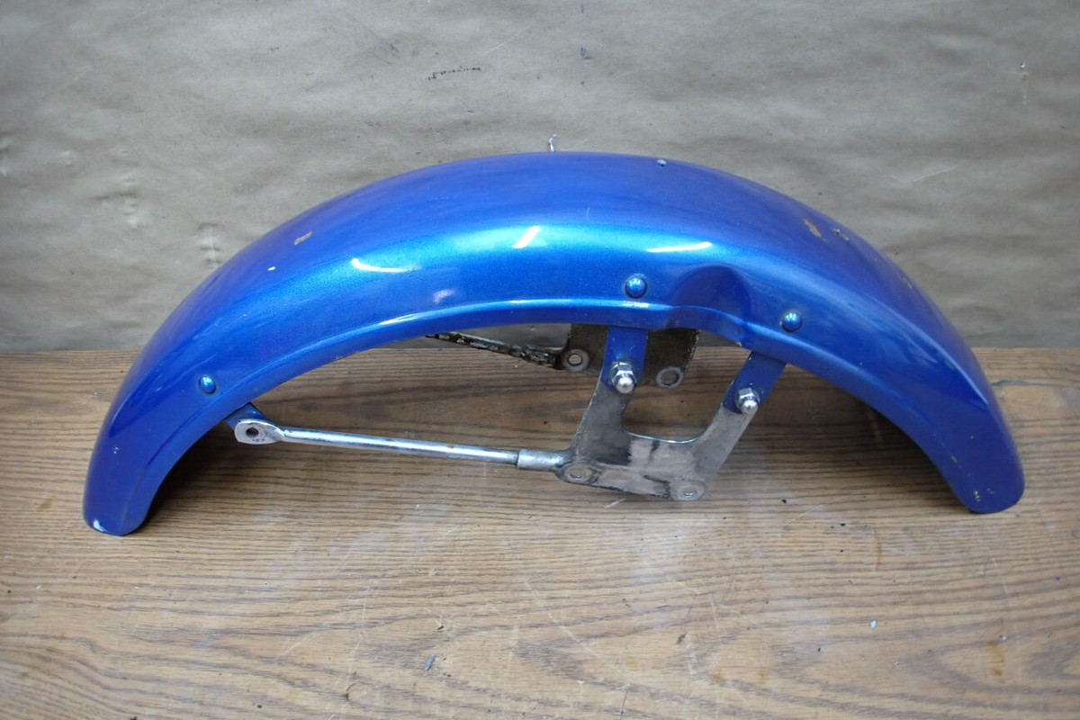 65-84 HARLEY DAVIDSON SHOVELHEAD FRONT FENDER BLUE | eBay