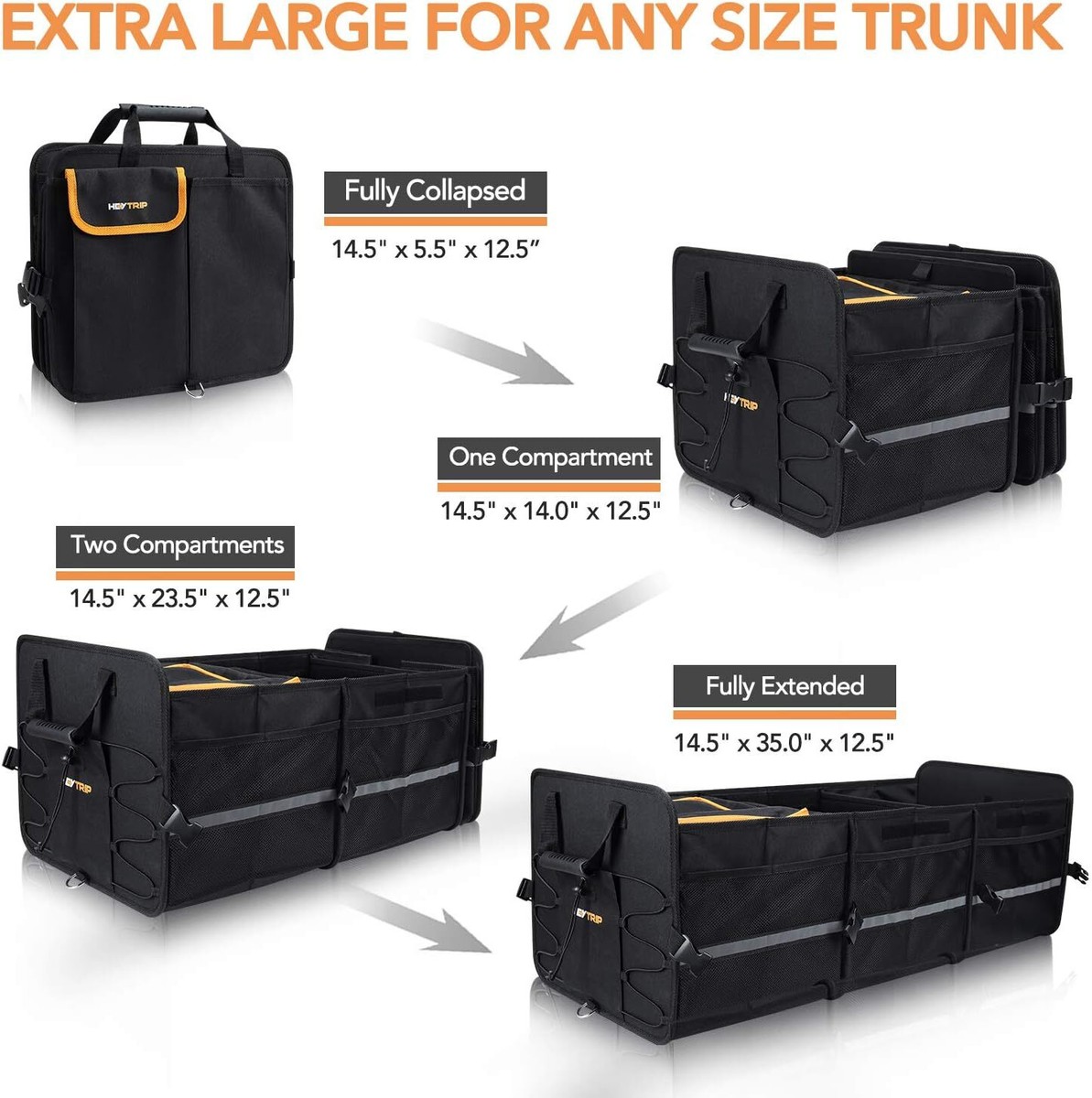 X-Large Car Trunk Storage Box Cargo Organizer for Cars SUV with