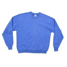 Vintage BVD Men's XL Blue Cotton Pullover Sweatshirt - USA Made Vintage