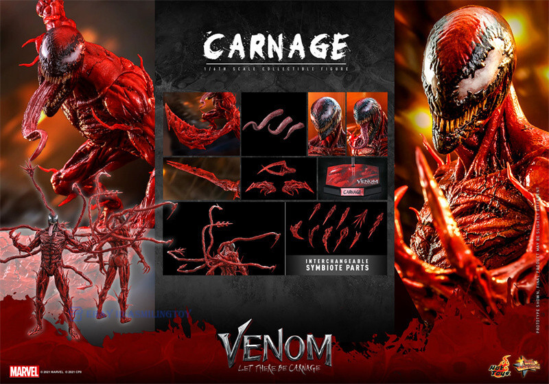 HOTTOYS HT MMS619 Carnage Venom 1/6 Action Figure Standard Ver In