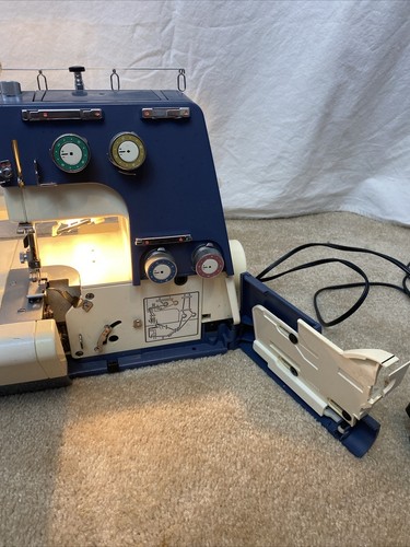 White Super Lock 534 Serger Sewing Machine W/ Foot Pedal - Picture 2 of 5