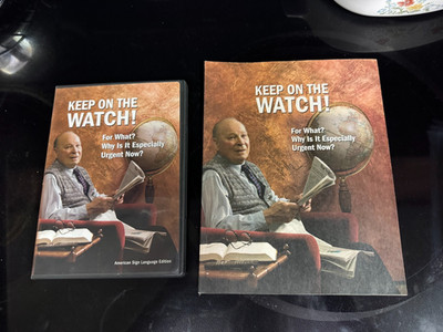 WATCHTOWER KEEP ON THE WATCH BROCHURE AND DVD ASL