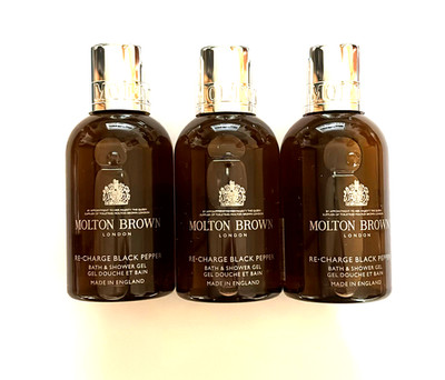 Molton Brown 3 x 100ML BODY WASH Black Pepper NEU