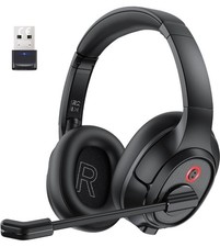 Headset with Mic for Work, Bluetooth 5.0 Headset with AI-Powered Noise Cancel