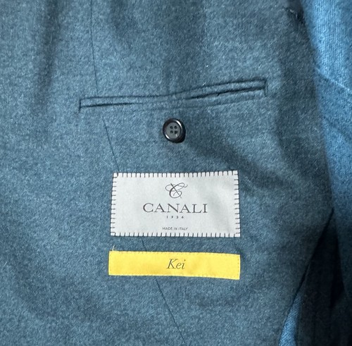 Canali Kei Blue Wool Unlined Patch Pockets Travel Blazer 46R (56EU) Fit 44 Italy - Picture 13 of 18