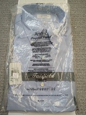 VTG 90s NWT Arrow Fairfield Dress Shirt Men 16 33 USA Blue Pinpoint Oxford 