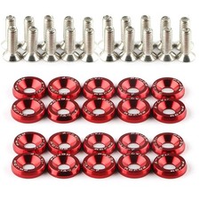 M6 JDM Red Fender Washers Dress Up Bolts Engine Bay M6 Fender Washer