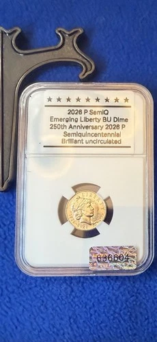 2026 P Roosevelt Dime Emerging Liberty 250th Anniversary BU SemiIQ Uncirculated