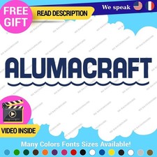 Fits AlumaCraft Wave Name Boat Sticker Vintage Fishing Decal Aluma Water Craft
